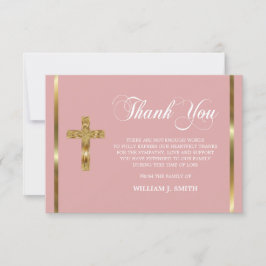 Cartão De Agradecimento Simpatia Cruz Dourada Religiosa OBRIGADA | FOTO