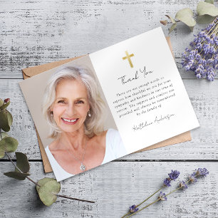 Cartão De Agradecimento Simpatia Cruz Foto Funeral