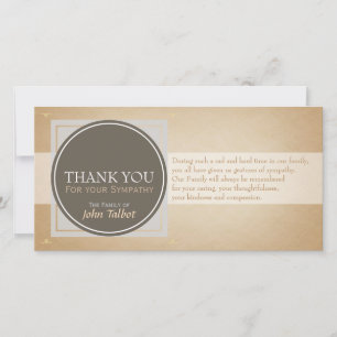 Cartão De Agradecimento Simpatia de Marcas Quadradas do Círculo Castanho G