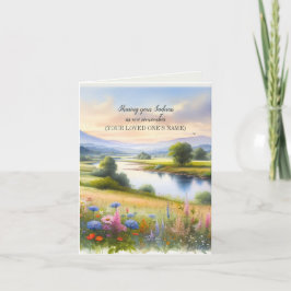 Cartão De Agradecimento Simpatia de Paisagem em Aquarela