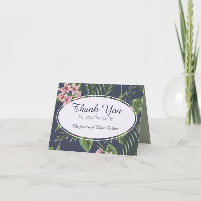 Cartão De Agradecimento Simpatia Flores Obrigado Nota (Frente)