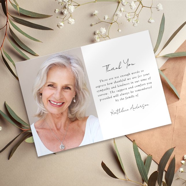 Cartão De Agradecimento Simpatia Foto Funeral (Criador carregado)