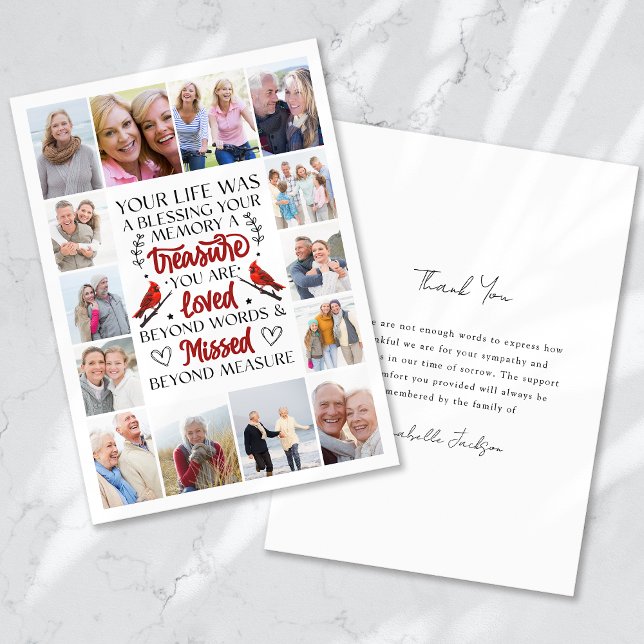 Cartão De Agradecimento Simpatia Funeral de Foto de Colagem de Cotação Car (Criador carregado)
