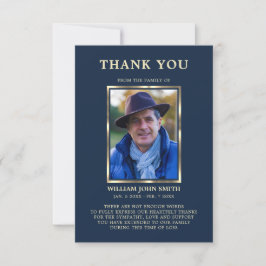 Cartão De Agradecimento Simpatia Memória Funeral OBRIGADA COM O MARINHO Fo