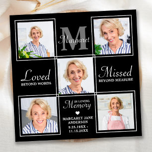 Cartão De Agradecimento Simpatia Memorial da Colagem de Fotos Elegante Fun