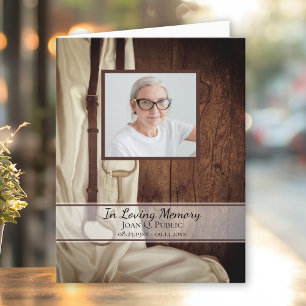 Cartão De Agradecimento Simpatia Memorial do Funeral Ocidental do Bit Rust