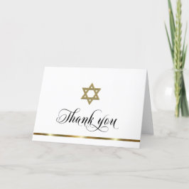 Cartão De Agradecimento Simpatia Memorial Religioso Judeu Branco Dourado