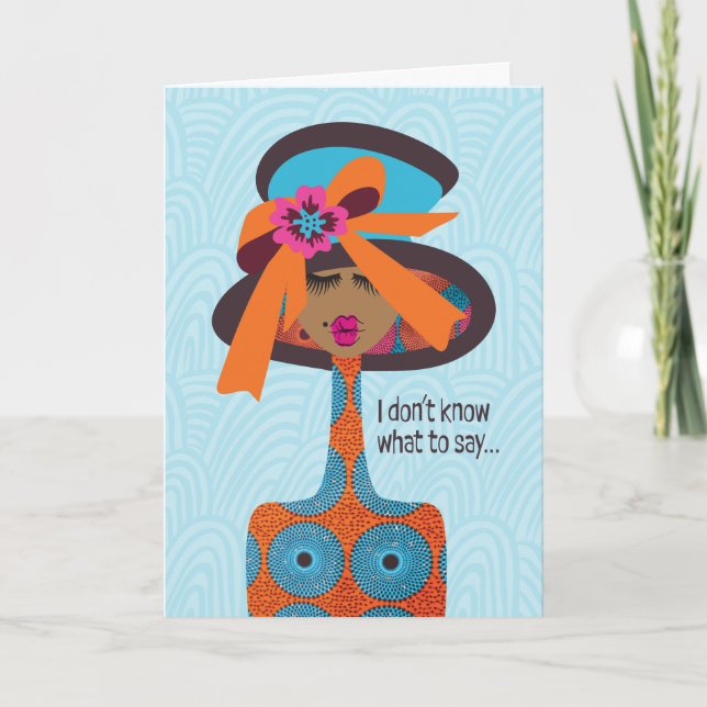 Cartão De Agradecimento Simpatia - Não sei o que dizer... (Frente)