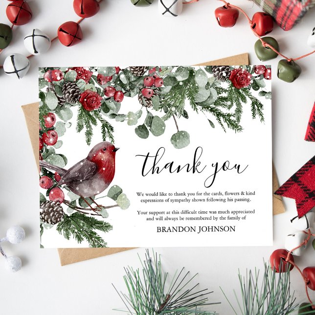 Cartão De Agradecimento Simpatia Natal Funeral Obrigado (Criador carregado)