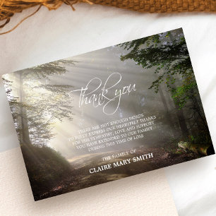 Cartão De Agradecimento Simpatia OBRIGADA PELA FOTO Sun da Floresta Memori