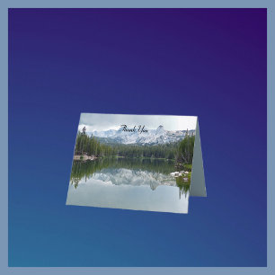 Cartão De Agradecimento Simpatia Obrigado Nota de Reflexão do Lago Montanh