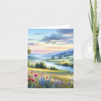 Cartão De Agradecimento Simpatia Paisagem Aquarela