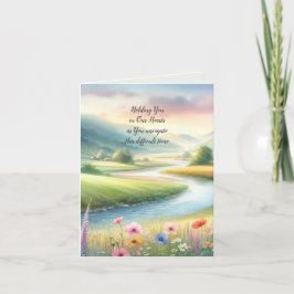 Cartão De Agradecimento Simpatia Paisagem de Aquarela