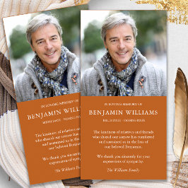 Cartão De Agradecimento Simpatia Perda Foto do Funeral de outono Obrigado 