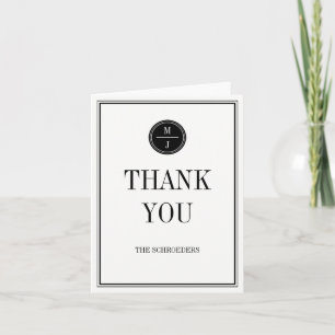 Cartão De Agradecimento Simple and Elegant Wedding Thank You Card
