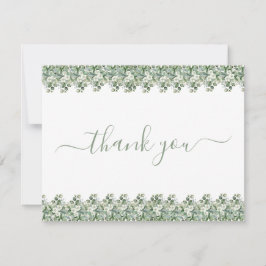 Cartão De Agradecimento Simple Eucalyptus Greenery Wedding Thank You Card