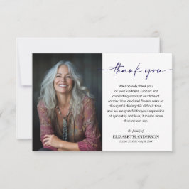 Cartão De Agradecimento Simple Funeral Photo