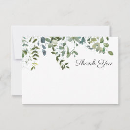 Cartão De Agradecimento Simple Greenery Obrigado