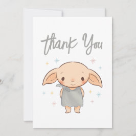 Cartão De Agradecimento Simple Harry Potter - Dobby Baby Shower