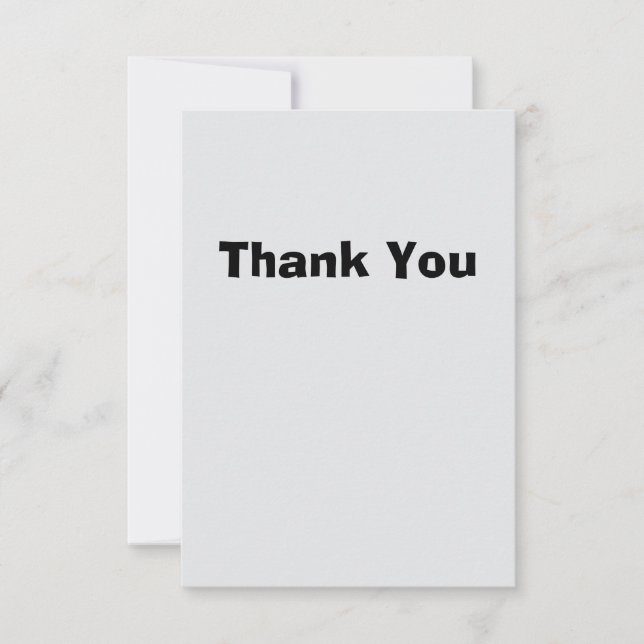 Cartão De Agradecimento Simple Thank You Card (Frente)
