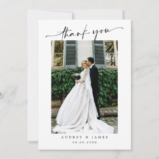 Cartão De Agradecimento Simple Wedding Thank You Message