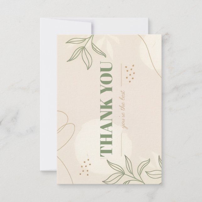 Cartão de Agradecimento Simples (Frente)