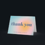 Cartão De Agradecimento Simples Bat Mitzvah Celestial Blue Personalizado<br><div class="desc">Tipografia Simples Personalizada Folestial Pastel Azul Cartões de agradecimentos Moderno</div>