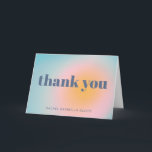 Cartão De Agradecimento Simples Bat Mitzvah Celestial Blue Personalizado<br><div class="desc">Tipografia Simples Personalizada Folestial Pastel Azul Cartões de agradecimentos Moderno</div>