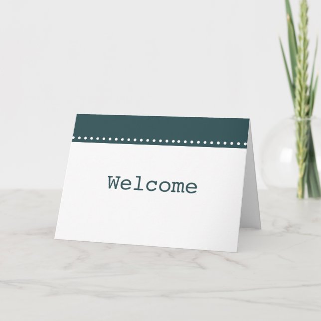 Cartão De Agradecimento Simples Boas-vindas Elegantes (Frente)