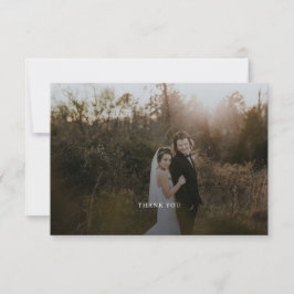 Cartão De Agradecimento Simples Casamento Fotográfico Obrigado Nota