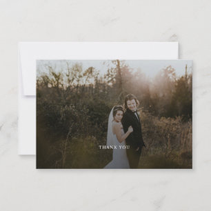 Cartão De Agradecimento Simples Casamento Fotográfico Obrigado Nota