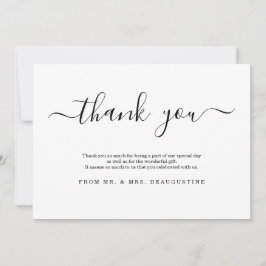 Cartão De Agradecimento Simples e moderno