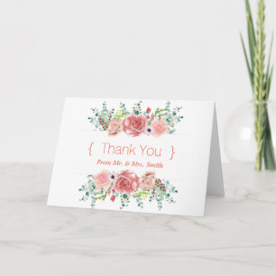 Cartão De Agradecimento Simples e Personalizado Elegante Obrigado