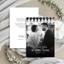 Simples Elegância Classe Rótulo Foto Casamento
