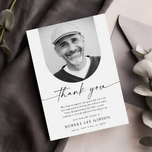 Cartão De Agradecimento Simples Enluvação Após Simpatia Memorial Funeral