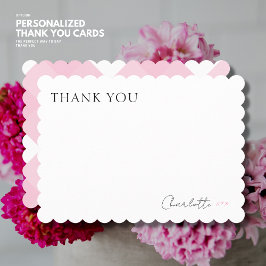 Cartão De Agradecimento Simples Flat Gingham Bege Minimalista Obrigado