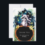 Cartão De Agradecimento Simples Forest Raccoon Birthday<br><div class="desc">Conclua sua comemoração serena em uma nota graciosa com nosso "Cartões de agradecimentos de aniversário da Floresta Simples". Estas cartas carregar para a design de guaxinim minimalista das decorações do seu partido, oferecendo uma forma na moda para expressar gratidão aos seus convidados. Cada cartão oferece espaço para uma mensagem personalizada,...</div>