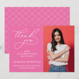 CARTÃO DE AGRADECIMENTO SIMPLES GRADUAÇÃO DE CALIBRAFIA BRANCA OBRIGADA