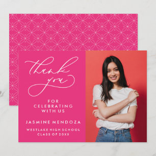 CARTÃO DE AGRADECIMENTO SIMPLES GRADUAÇÃO DE CALIBRAFIA BRANCA OBRIGADA