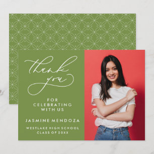 CARTÃO DE AGRADECIMENTO SIMPLES GRADUAÇÃO DE CALIBRAFIA BRANCA OBRIGADA