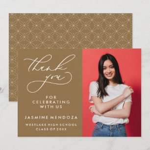 CARTÃO DE AGRADECIMENTO SIMPLES GRADUAÇÃO DE CALIBRAFIA BRANCA OBRIGADA