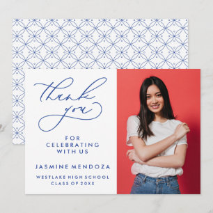 CARTÃO DE AGRADECIMENTO SIMPLES GRADUAÇÃO DE CALIBRAFIA BRANCA OBRIGADA