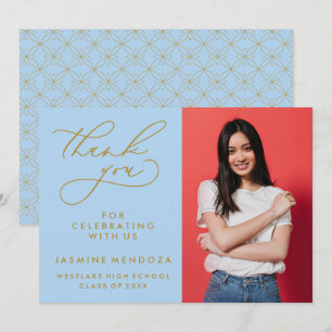 CARTÃO DE AGRADECIMENTO SIMPLES GRADUAÇÃO DE CALIBRAFIA BRANCA OBRIGADA