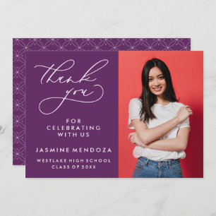 CARTÃO DE AGRADECIMENTO SIMPLES GRADUAÇÃO DE CALIBRAFIA BRANCA OBRIGADA