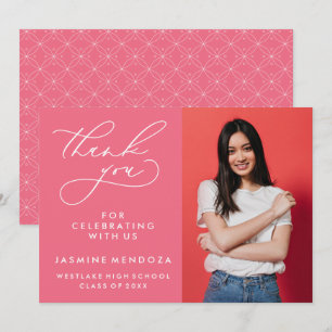 CARTÃO DE AGRADECIMENTO SIMPLES GRADUAÇÃO DE CALIBRAFIA BRANCA OBRIGADA