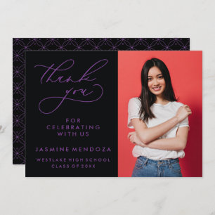 CARTÃO DE AGRADECIMENTO SIMPLES GRADUAÇÃO DE CALIBRAFIA BRANCA OBRIGADA