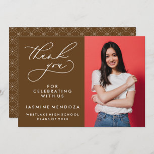 CARTÃO DE AGRADECIMENTO SIMPLES GRADUAÇÃO DE CALIBRAFIA BRANCA OBRIGADA