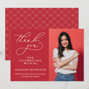 CARTÃO DE AGRADECIMENTO SIMPLES GRADUAÇÃO DE CALIBRAFIA BRANCA OBRIGADA