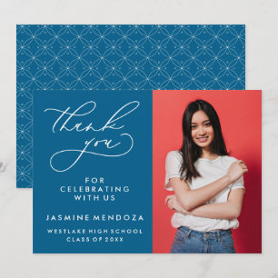 CARTÃO DE AGRADECIMENTO SIMPLES GRADUAÇÃO DE CALIBRAFIA BRANCA OBRIGADA