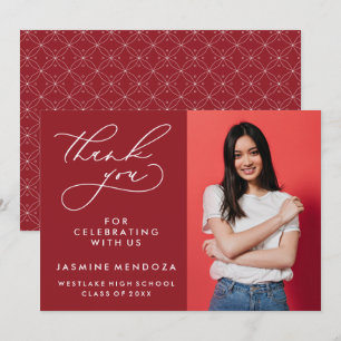 CARTÃO DE AGRADECIMENTO SIMPLES GRADUAÇÃO DE CALIBRAFIA BRANCA OBRIGADA